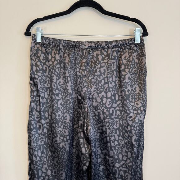 Jennifer Lopez Lounge Pajama Womens M Black Animal Print Sleepwear Drawstring - Picture 4 of 7